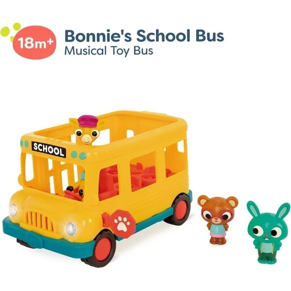 Musical Bonnie's School Bus Lights Sounds Toy Vehicle Toddlers Kids 18  Months - Picture 3 of 7